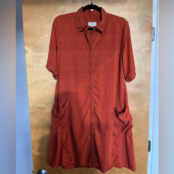 Lou & Grey | Dresses | Lou Grey Orange Swing Dress | Poshmark